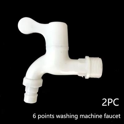 Robinet en plastique ABS blanc pour machine à laver, clé à filetage externe pour réservoir d'irrigation de jardin, cuisine et salle de bain, vanne d'angle
