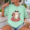 Hot Ghoul Summer Shirt, Summerween Tee, Beach Vacation Outfit, Halloween Lover Gift, Fall Tee, Trendy Ghost T-shirt, Pool Party Tee