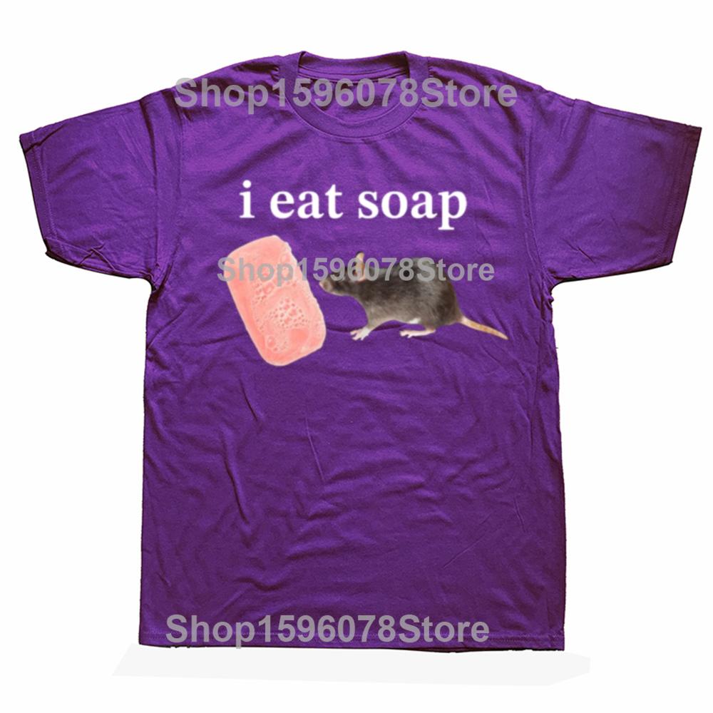 

I Eat Soap Rat Funny Meme T Shirt Men s Fashion Vintage O-Neck Short Sleeve T-shirts Casual Cotton Oversized TShirts Streetwear 4XL