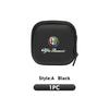 For Alfa Romeo Headphone Data Cable Storage Portable Charger Zipper Box GT Stelvio F1 Brera Volante Tonale Gloria Disco