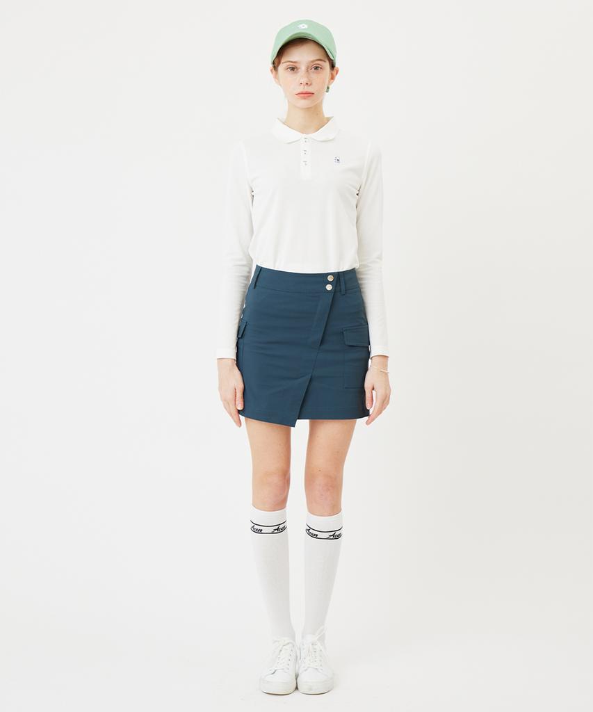 A Ben Short Slit Cargo Skirt Green
