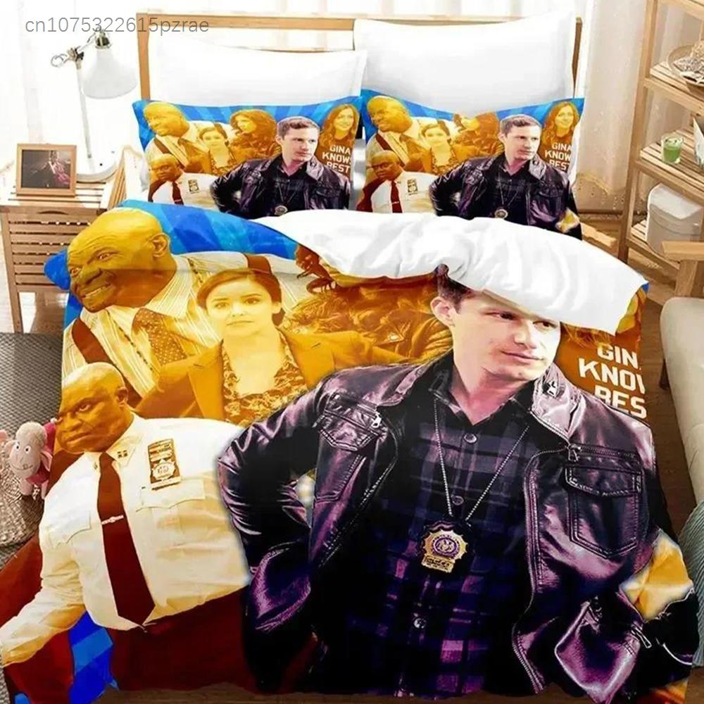 Neues 3D-Druck Brooklyn Nine-Nine Bettwäscheset Schlafzimmer Weiche Moderne Bettdecken Bequeme Bettbezüge Steppdeckenbezüge Und Kissenbezüge