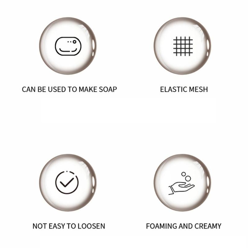 Multipurpose Bath Sponge For Lathering Mesh Loofah Exfoliator Gentle Skin Cleansing Design