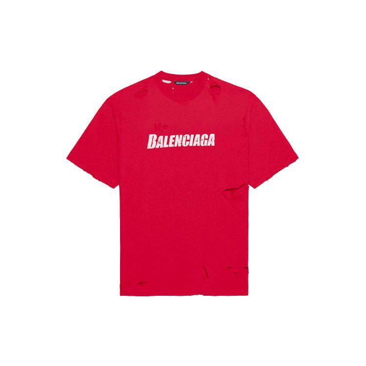 Balenciaga Kšiltovky Zničené Plochá Země Tričko 651795TKVB86295