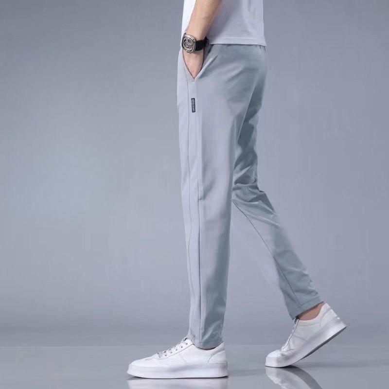 Summer Thin Stretch Quick-drying Trousers Men's Sports Pants Ice Silk Loose Breathable Pants Men