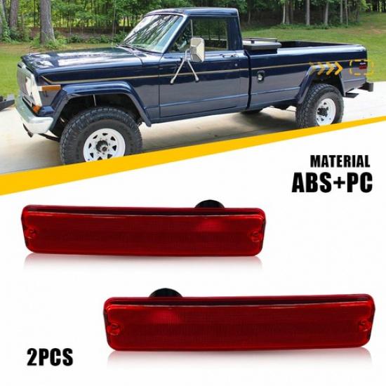 2x Красный LH Задний RH Крыло Боковые Габаритные Огни Корпус Для 1974-1980 Jeep Wagoneer
