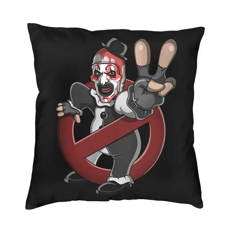 Horror Clown Halloween Movie Terrifier Cushion Cover Velvet Pillow Case Sofa Chair Square Pillowcase Living Room Decoration