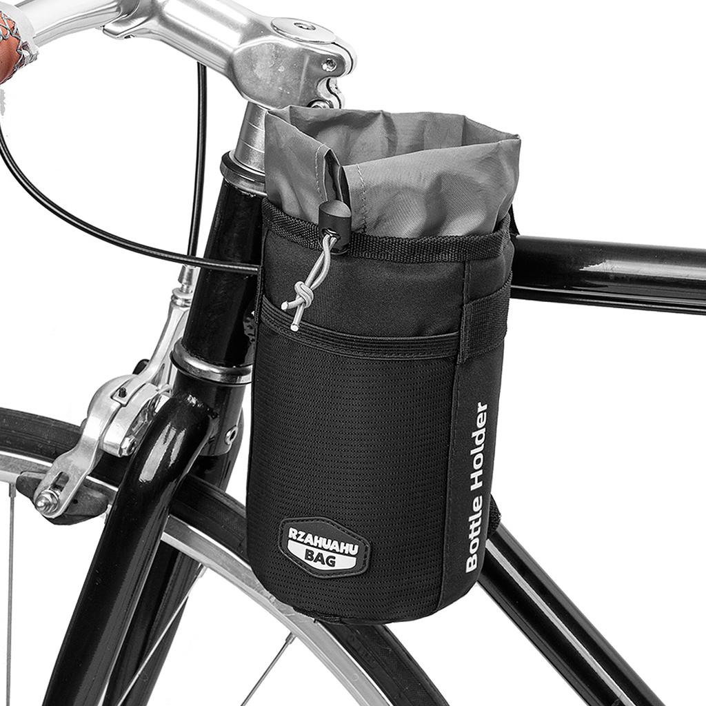 Bike Water Bottle Holder Bag Insulated Bicycle Handlebar Drink Beverage Storage Cooler Bag Pannier for Bike Motorcycle