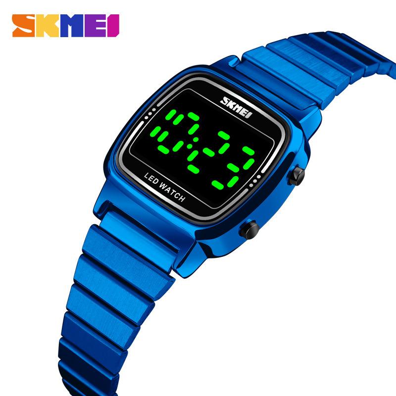 Exquisite, fashionable and simple green luminous women's ins wind led electronic watch