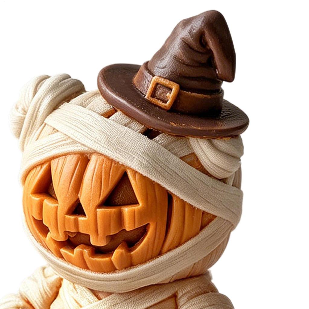 Halloween Silicone Molds Cute Pumpkin Bear Reusable DIY Easy Release Silicone Craft Molds For Home Bakery Family Members DIY