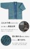 Made in Japan Kurume Cotton Short Tent Hanten Dotera Chanchanko Pattern [Ai Indigo] Men's ((Itadome (Green))
