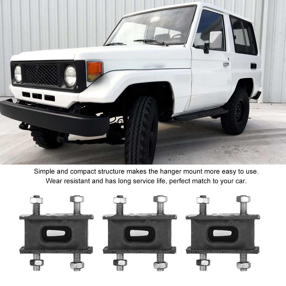 3 Pièces Supports de Suspension d'Échappement Accessoire de Remplacement Adapté pour Toyota Landcruiser