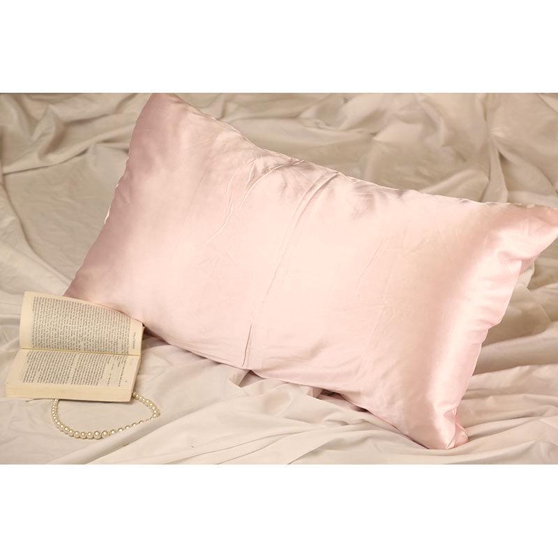 Solid Color Imitation Silk Pillowcase - Ice Silk Feel Satin Cushion Cover