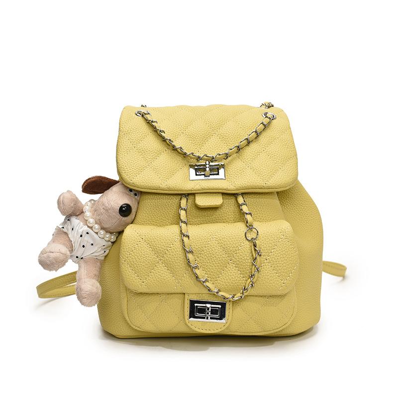 Summer Trend Small Fragrant Wind Rhombus Chain Small Backpack Bag Women'S Versatile Foreign Style Light Luxury Backpack