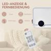 Wall-Mounted Fan Heater 2000W with Remote Control, 3 Operating Modes, LED Display 12h Timer