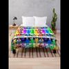 Rainbow Friends Happy Throw Blanket for Cozy Comfort Soft Plush Fleece Home Textile