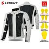 LYSCHY Motorcycle Jacket Pants Summer Mesh Breathable Motorbike Jacket Men Women CE2 Level Protective Anti-fall Motocross Jacket