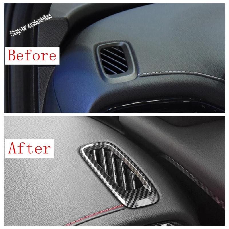 Dashboard Front AC Air Conditioning Outlet Vents Frame Cover Trim For GAC Trumpchi Empow  - 2025 Carbon Fiber Accessories