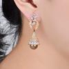 WWJ High Quality Golden Color Drop Earrings Zircon Handmade Jewellery