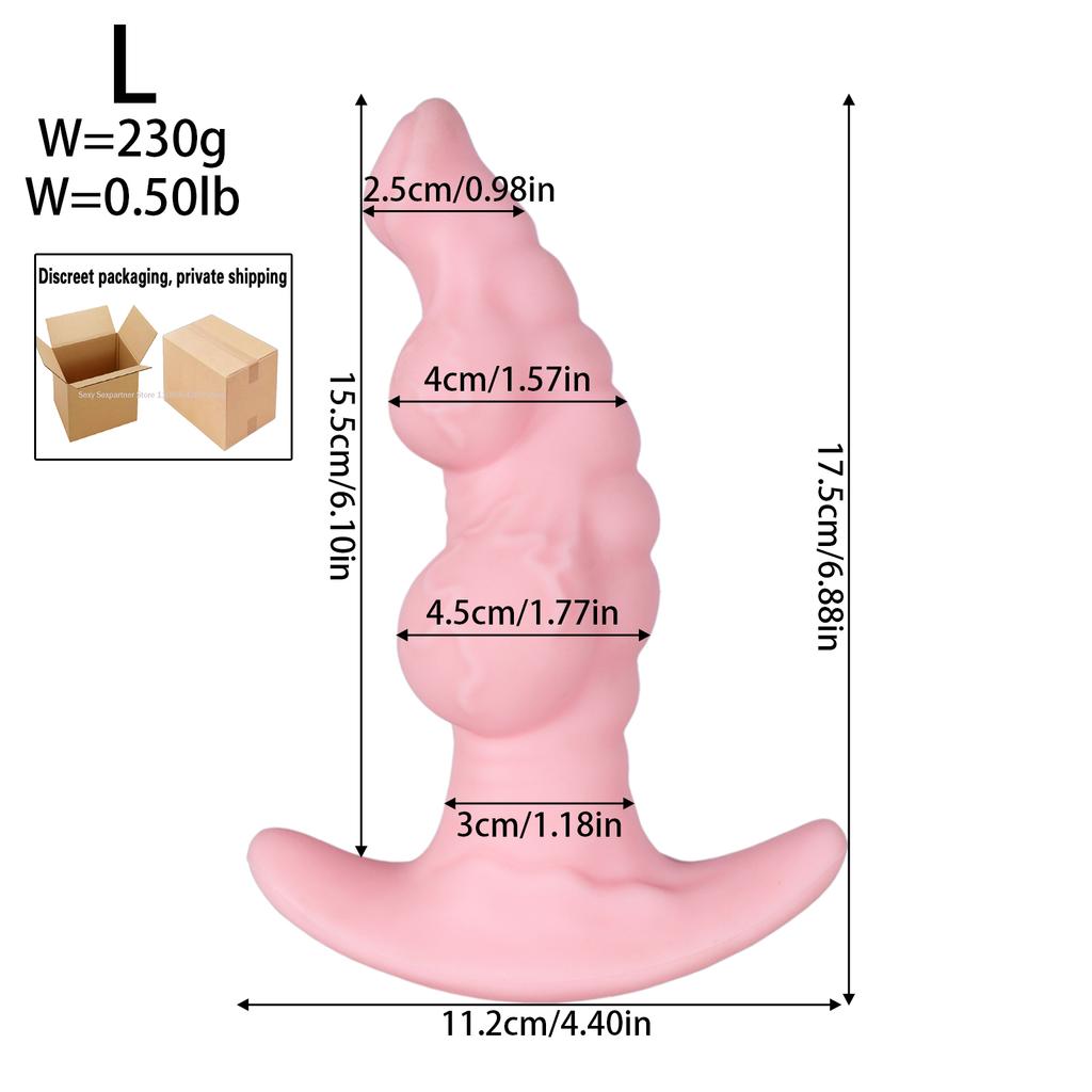 2026 Big Wearable Butt Pluge Realistic Dildo Soft Ass Anal Plug Enhanced Stimulation Silicone Adult Sex Toys for Women Men Waterproof & Easy To Clean