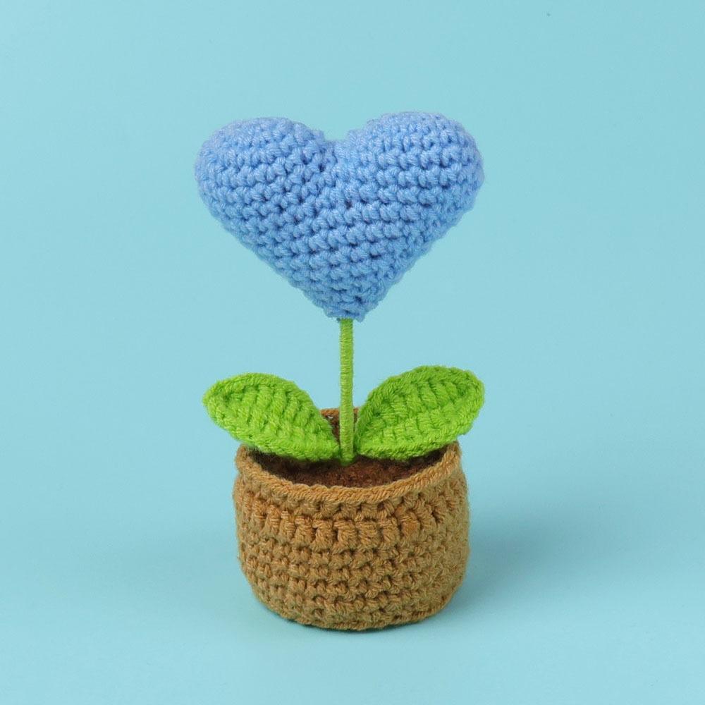 Crochet Sunflowers Potted Cute Knitting Flower Pot Flower Pot Handwoven Plant Car Table Bookshelf Home Decor Gift