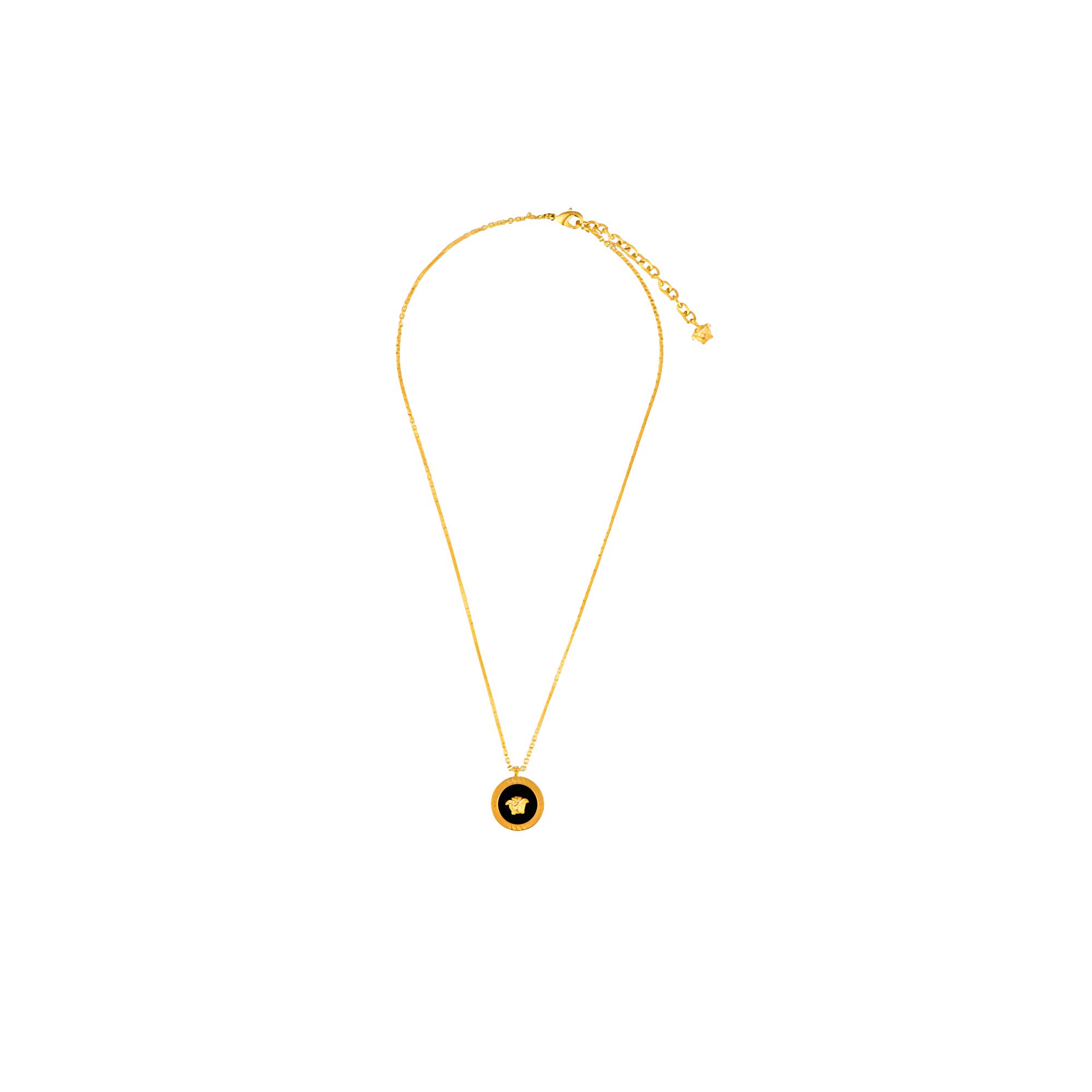 

Versace Solid Color Pendant Design Metal Resin Necklace Unisex necklace Gold 24PDG17255DJMRK41T F,Gold