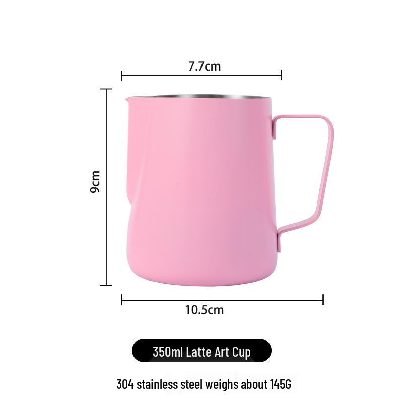 Pin Chuang 304 Stainless Steel Latte Art Cup with Scale, Pointed Spout, and Thickened Milk Frothing Design