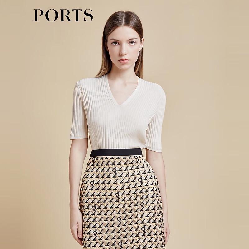 

PORTS Женский весенне-летний топ из широкого рубчатого трикотажа M