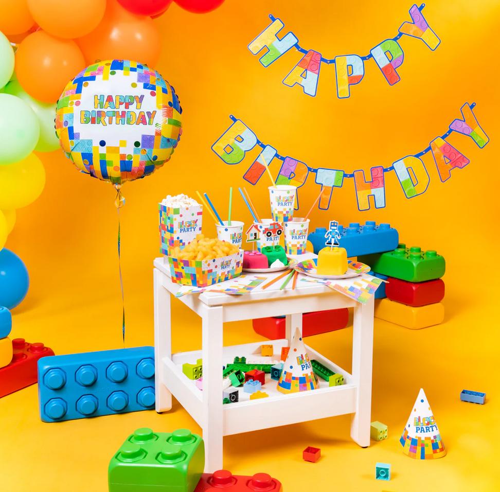 Toppery Na Tort Muffiny Klocki Urodziny Party 5Szt