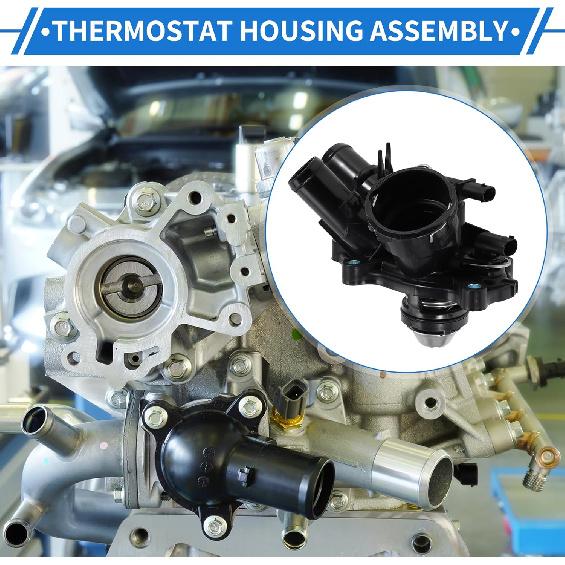 Engine Coolant Thermostat Housing Assembly for Mercedes-Benz W205 R172 C250 SLK250 2012-2015 Replace No.2712000315 for Mercedes-Benz E250 W212