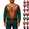 Felpa Divertente di Natale da Uomo, Senza Cappuccio, Leggera, Girocollo