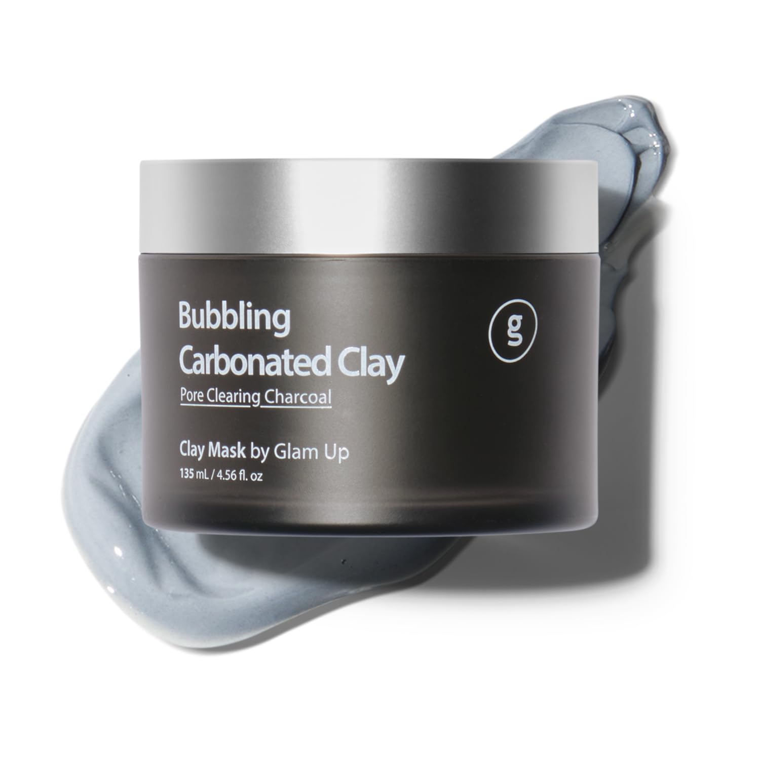 GLAM UP Carbonated Bubble Clay Mask: Pore Care, Blackhead Removal, Deep Cleansing, Blackhead Treatment, Vegan Formula. Face Mask 135ml (4.56oz)