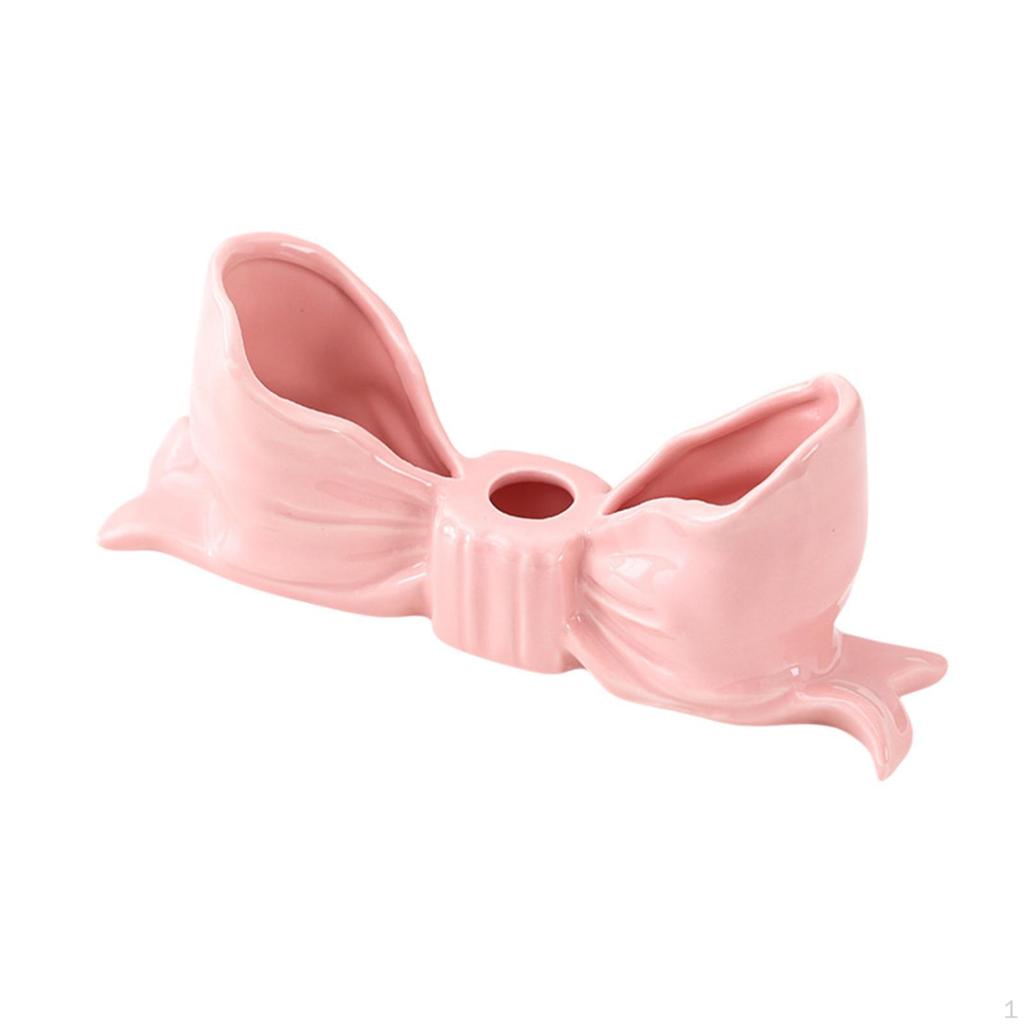 Bowknot Candeler Atmosphere Candle Elegant Portable Dinner Decorative Candilla for