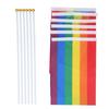 24Sets Mini Pride Flags Color Lasting Small Lightweight Gay Pride Flags for Festival Party Holiday Parading Decorations