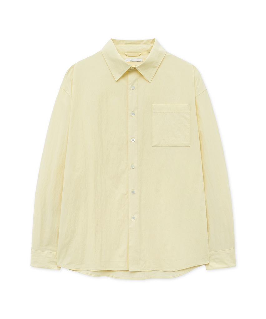 WEST GRAND BOULEVARD Crunch Oversized One-Pocket Shirt Lemon