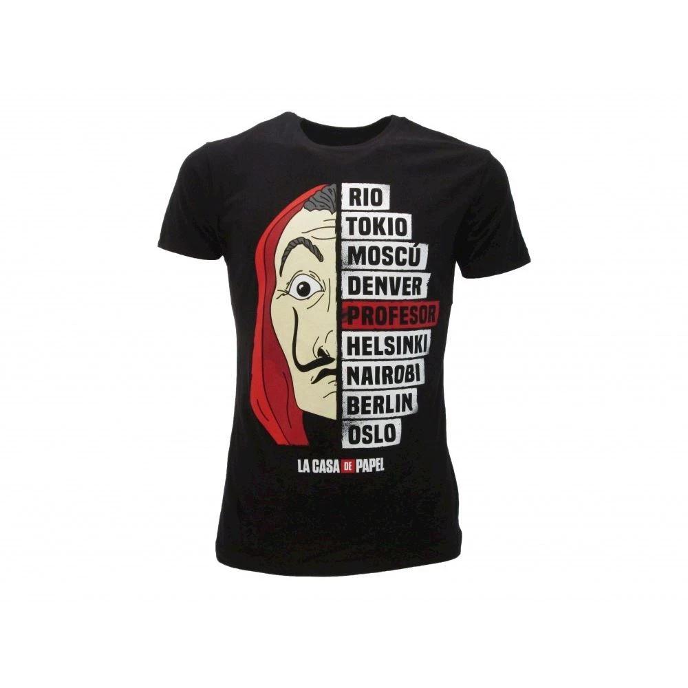 La Casa de Papel Original Official Paper House TShirt Jersey Black TShirt S