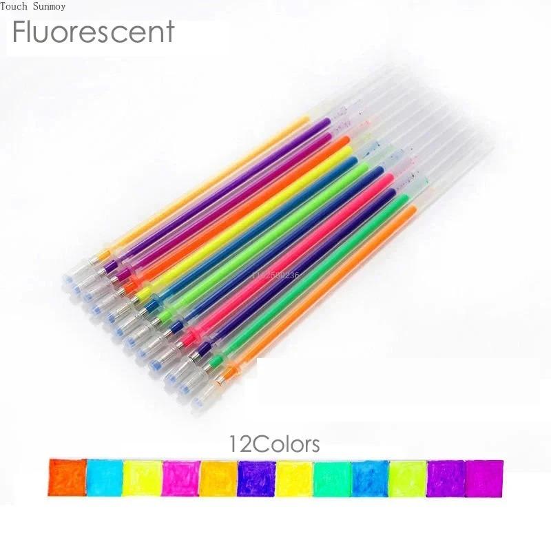 

12-100 Color 1.0mm Glitter Pen Refills Set Flash Multicolor Gel Pen Refill Core DIY Art Painting Graffiti Pen Refills Supplies
