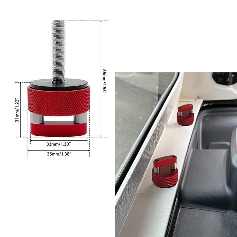 L10A 6Pcs Hardtop Bolts Screw Quick Removal Fastener Thumb Screw Nut Kit For Jeep Wrangler JK 2007-20018 JL 2018-