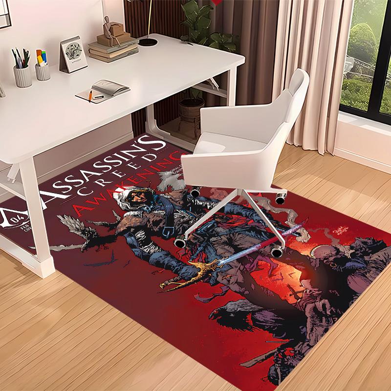 A-Assassin's Creed Printed Absorbent Washable Carpet, Non-Slip Bathroom Mats, Kitchen Rugs, Yoga Mat,Living Room Entrance, Camping Picnic Rugs