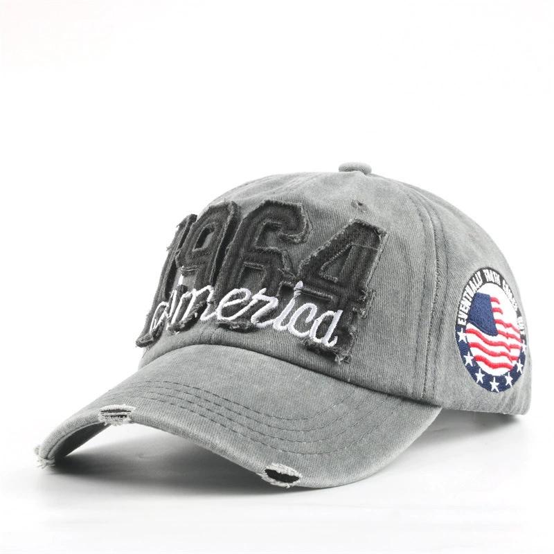 1 Unisex All Season Trendy Fashionableable Washed Vintage Old School Vintage Old School Alphabet Lettering 1964America Baseball Cap