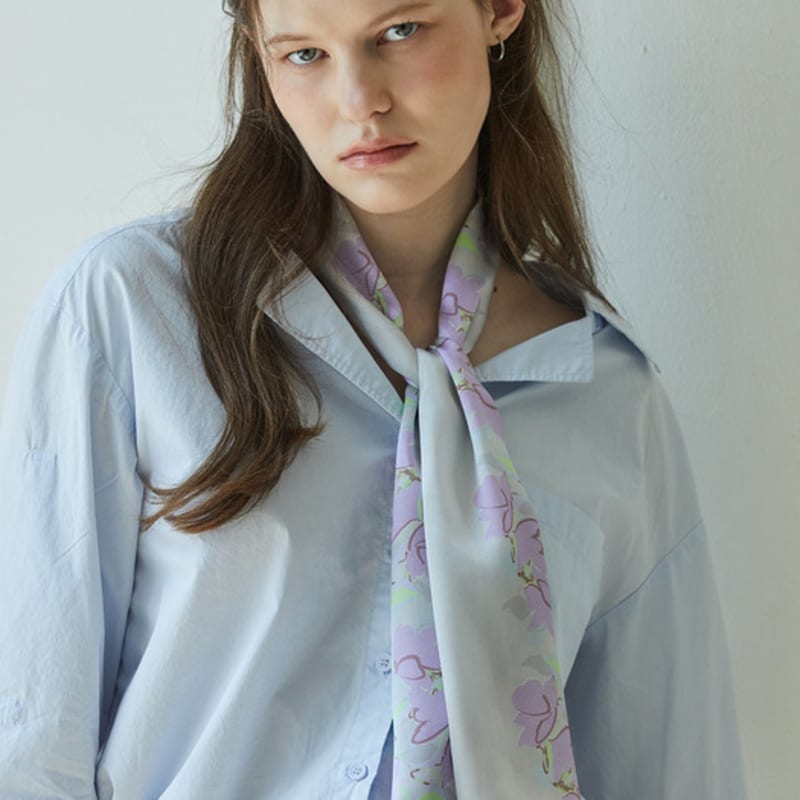 ANA MAISON Hour of Purity Long Petit Silk Scarf [PML-1424]