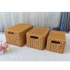 Large Capacity Rattan Storage Box Rectangular Weave Container Woven Storage Basket  Household