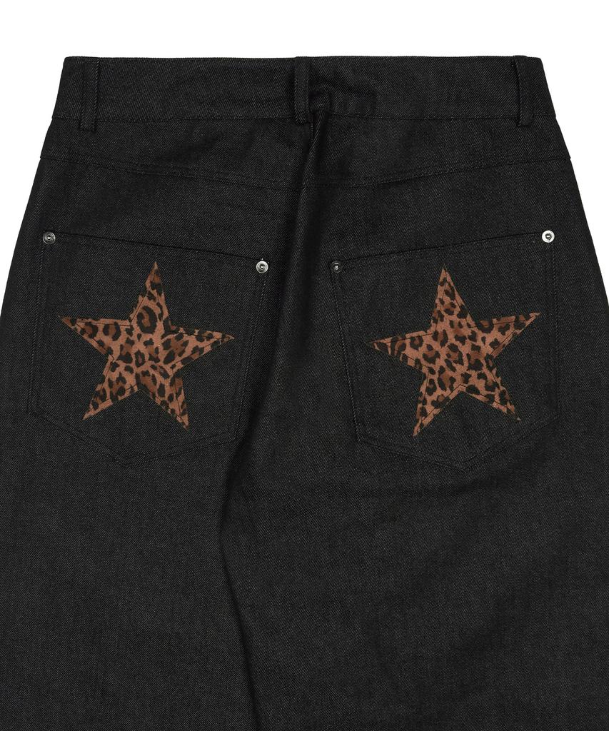 LARTIGENT L20 Back Star Wide Pants(Black)