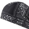 Paisley Cooling Headscarf Cap Set, Sweat Wicking Adjustable Straps Elastic Fit Breathable Hand Washable Headwrap