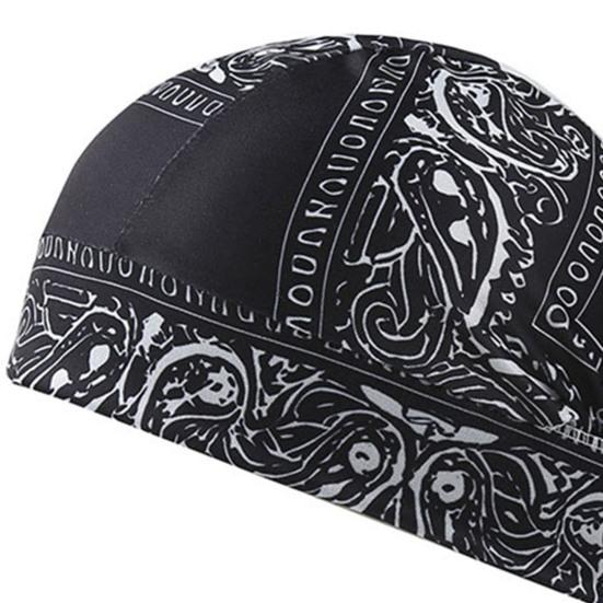 Paisley Cooling Headscarf Cap Set, Sweat Wicking Adjustable Straps Elastic Fit Breathable Hand Washable Headwrap