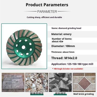 4Inch Metal Floor Grinding Block Diamond Polishing Pads 150 Angle Grinder Grinding Granite Concrete Wall Trimming Grinding Disc