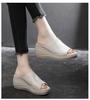 Fashion Shoes Ladies' Slippers Rubber Flip Flops Low On A Wedge Platform Peep Toe Slipers Women Luxury Slides Hawaiian Soft 2025