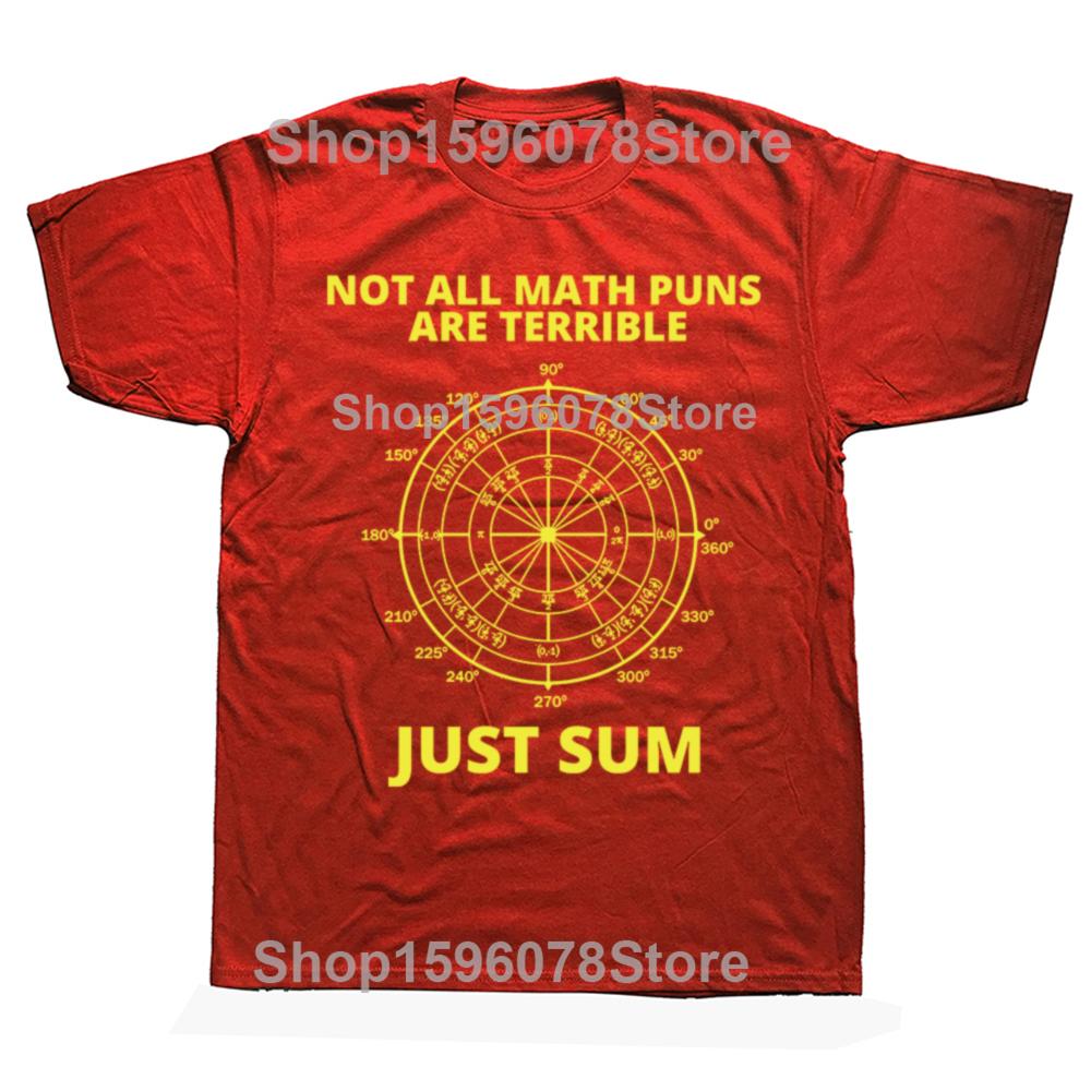 Funny Not All Math Pun Are Terrible T Shirts Short Sleeve Birthday Gifts Mens Clothing Fashion Casual Loose Oversized T Shirt S