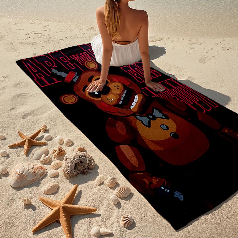 Ultra-Soft Beach Towel with Freddy Theme,Ideal for Pool - Camping, Diving - Perfect Travel Essential, Vibrant Beach Towel.