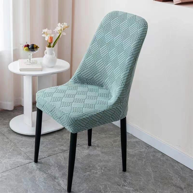 

Изогнутый чехол для стула Универсальный эластичный Интегрированный универсальный защитный чехол для обеденного стула Бытовой чехол для сиденья Universal серо голубой